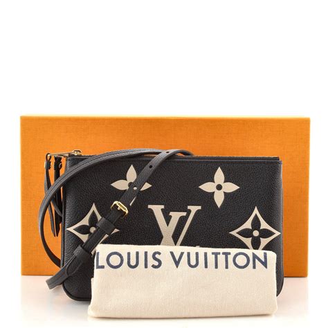 Louis Vuitton Double Zip Pochette Bicolor Monogram Empreinte Giant