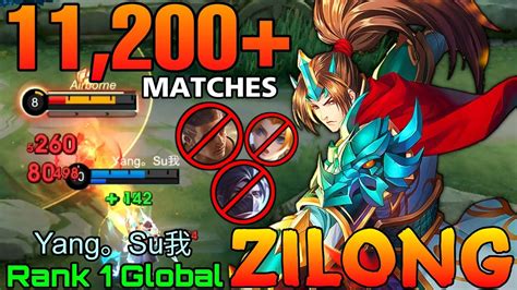 11 200 Matches Zilong Monster EXP Laner Top 1 Global Zilong By Yang