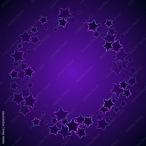 Led Photic Neon Stars Vector Poster Background Pink Blue Purple Teal