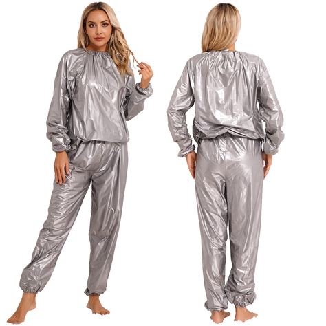 Mens Womens Heavy Duty Sauna Suit Tops and Pants Sets Workout Fitness