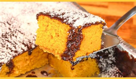 Bolo De Cenoura Fofinho E Calda De Chocolate E Coco Receitas