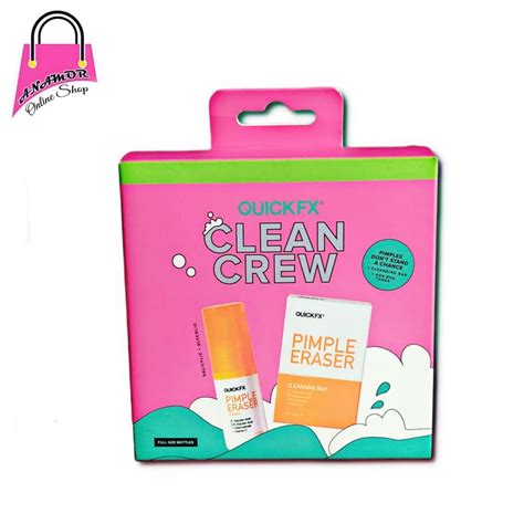 Quickfx Pimple Eraser Clean Crew Set Pimple Eraser Cleansing Bar Soap