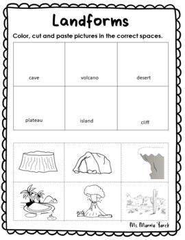 Landforms Grades Worksheets Ms Marwa Tarek Nd Grade