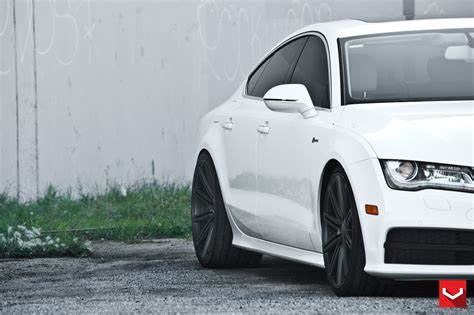 Super Contrast: White Audi A7 on Black Vossen Wheels — CARiD.com Gallery