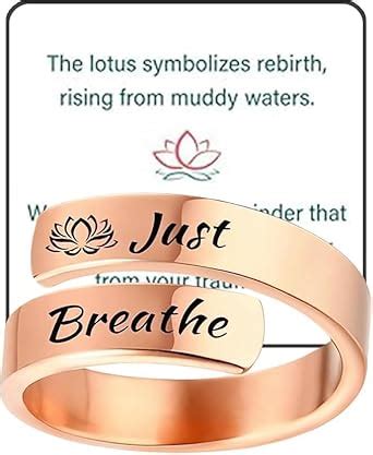 Just Breathe Ring Just Breathe Rings For Women Adjustable Stainless