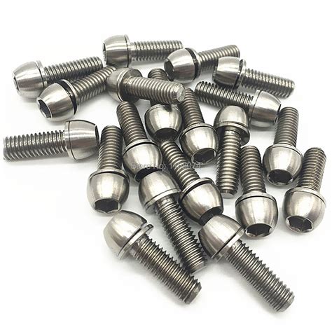 20pcs Mountain Bicycle Bike M6x18mm Bolts Allen Hex Tapered Head Bolts