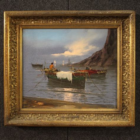 Antiques Atlas Italian Seascape Painting Signed And Dated