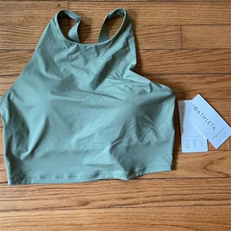 Athleta Swim Athleta Palm Ac Conscious Crop Bikini Top Sage Green