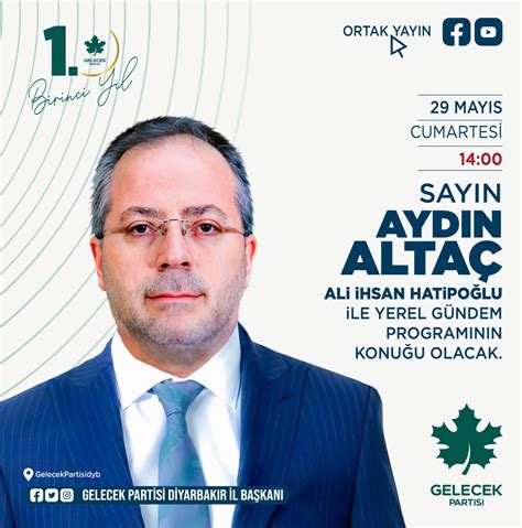 Aydın ALTAÇ on Twitter Gelecek Partisi Diyarbakır il Başkanı Aydın