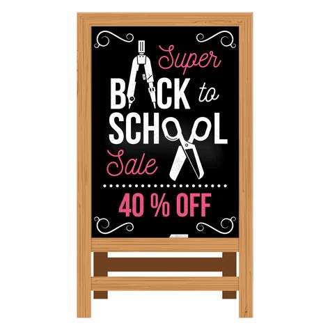 Back to School design. Wooden announcement board. 16806991 Vector Art ...