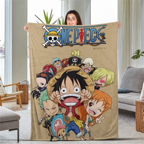 One Piece Chibi Straw Hat Pirates Blanket - AnimeBape