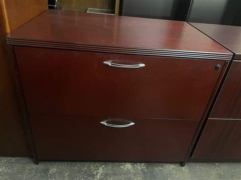 Mahogany 2 Drawer Lateral Filing Cabinet