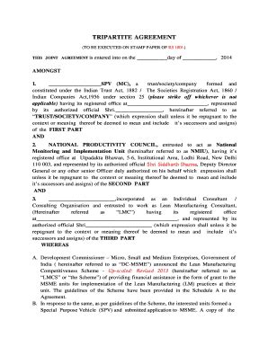 Tripartite Agreement Fill And Sign Printable Template Online