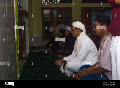 lot  people gathered  eid prayer activities  sukabumi