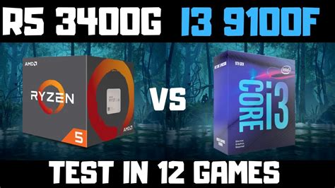 Ryzen 5 3400g Vs I3 9100f Benchmark Comparison In 12 Games Youtube