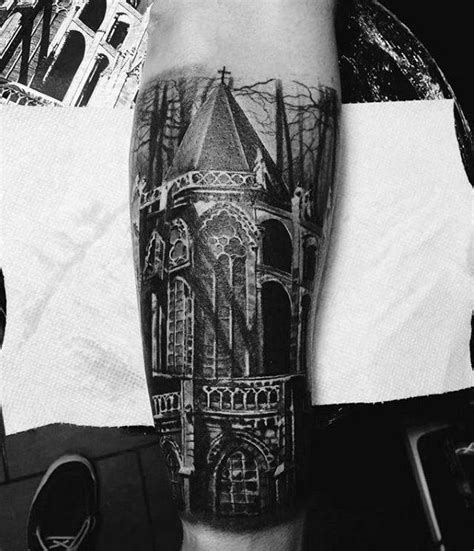 Cathedral Tattoo Designs For Men