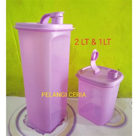 Jual Botol Minum Kulkas Slimline Ungu Tupperware Set 2 Pcs Shopee