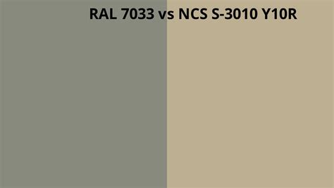 Ral 7033 Vs Ncs S 3010 Y10r Ral Colour Chart Uk