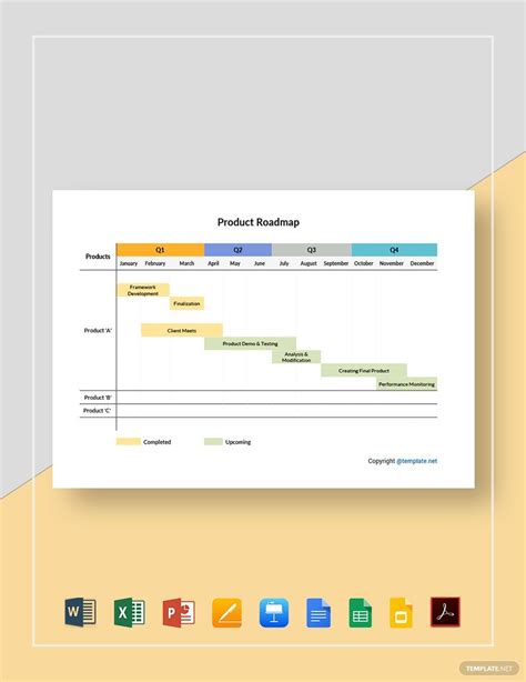 Sample Product Roadmap Template in Word, Excel, PowerPoint, Pages ...