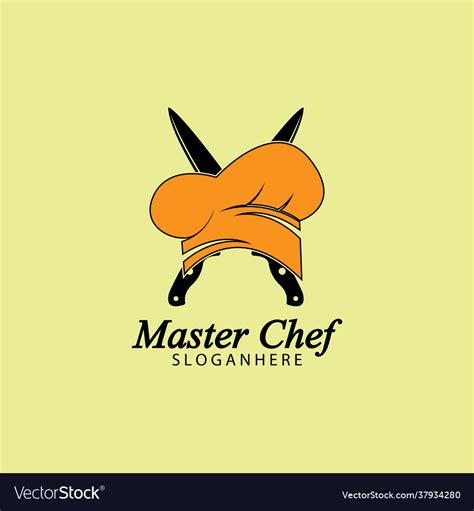 Master chef logo design Royalty Free Vector Image