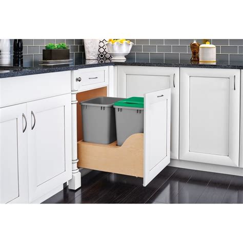 Rev A Shelf Quart Undermount Double Trash Pull Out Waste Container