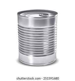 Tincan Ribbed Metal Tin Can Canned Stock Vector Royalty Free