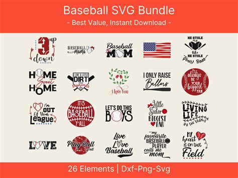 Baseball SVG Bundle Baseball SVG Baseball PNG Baseball - Etsy