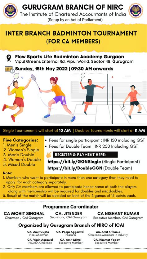 gurugram inter branch badminton tournament gurugram branch  nirc
