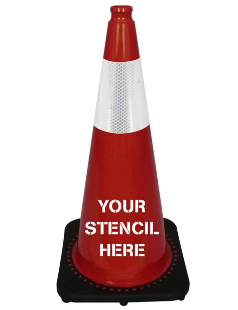 Red Inch Jbc Traffic Cone With One Reflective Collar And