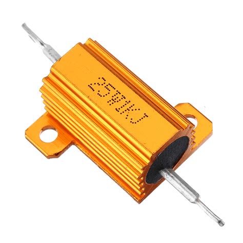 New Rx W Kr Krj Metal Aluminum Case High Power Resistor Golden