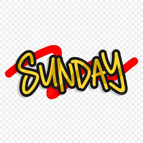 Sunday Clipart Transparent PNG Hd, Sunday Logo Lettering, Social Media ...