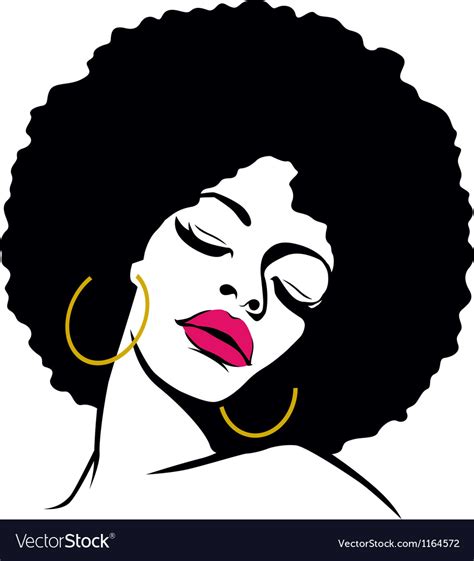 Afro Woman Royalty Free Vector Image Vectorstock