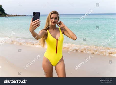 Happy Sexy Girl Selfie Bikini On Stock Photo Shutterstock