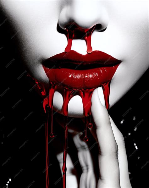 Premium Photo | Woman scarey halloween face bloody blood red horror ...