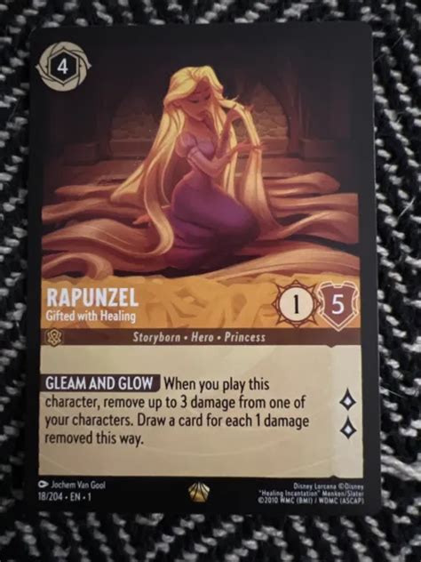 DISNEY LORCANA TCG Rapunzel Gifted With Healing Legendary 18 204 MINT