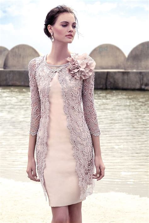Traje De Madrina Con Abrigo Color Nude Boutique Clara Mutter