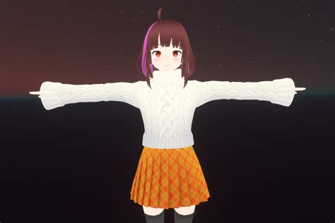 Cute Anime Girl Game Ready Low poly 3D model - Keiko | 3D Characters ...