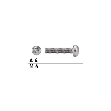 ISO 14583 Linsenkopfschrauben TX A4 Vollgewinde M4 54 84