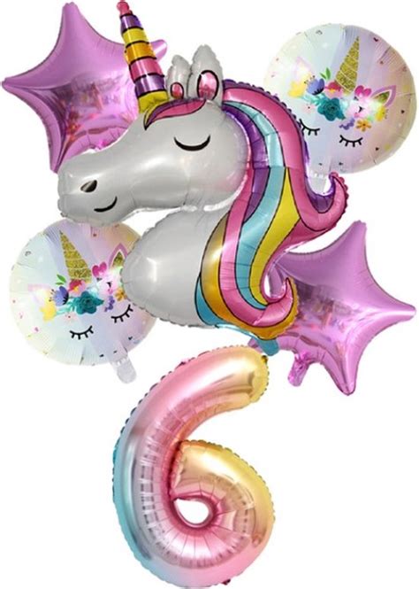 Unicorn Ballon Cijfer Jaar Unicorn Ballonnen Set Unicorn Ballon