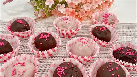 How To Make Chocolate Cake Balls Valentines Day Special No Baking