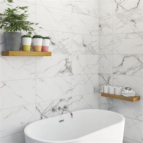 Calcolo Storm White Marble Effect Matt Wall And Floor Tile Mm X