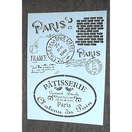 Deco Art Americana décor Pochoir la Boulangerie Français Amazon fr