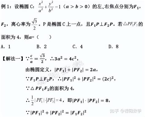 《椭圆的焦点三角形》秒杀公式 知乎