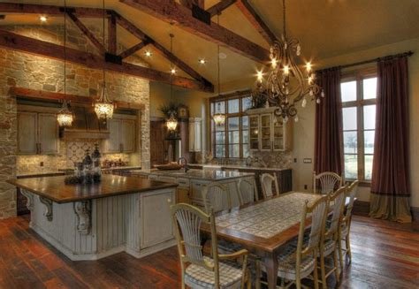 Rustic Gourmet Kitchens Homes Of The Rich Ranch Style Homes