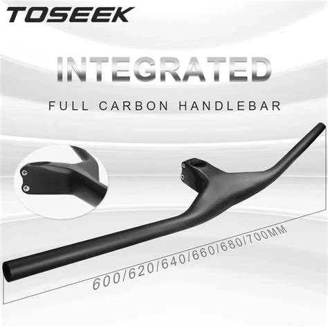 Toseek Full Carbon Fiber Integrated No Logo MTB Handlebar And Stem 28