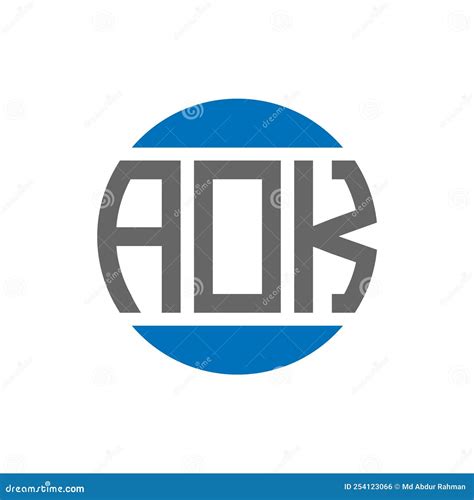 AOK Letter Logo Design On White Background AOK Creative Initials