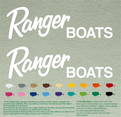 Pair Ranger Boats Decals Vinyl Stickers Boat Outboard Motor | Etsy