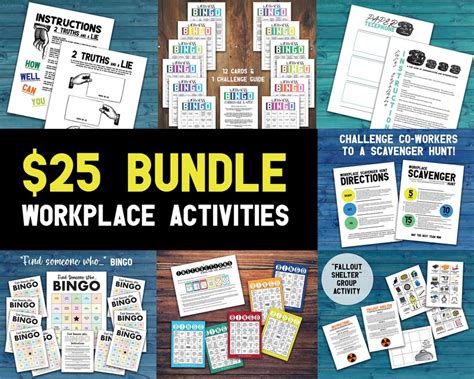 Workplace Games & Activities Printables Bundle Work Culture - Etsy