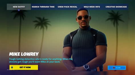 Fortnite Mike Lowrey Aka Will Smith Is Now In Fortnite Item Shop