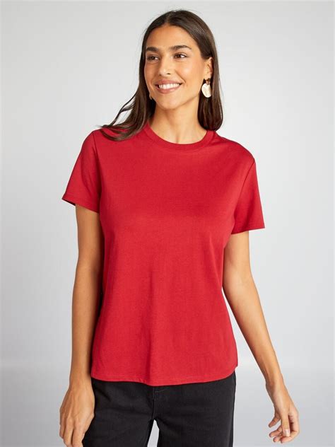 Camiseta Lisa De Punto ROJO Kiabi 4 00